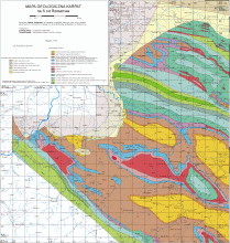 Mapa geologiczna Karpat na S od Rzeszowa