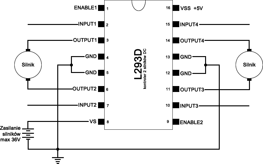Mostek H L293D