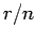 $r/n$