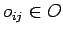 $o_{ij}\in O$