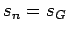 $s_{n} = s_{G}$