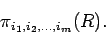 \begin{displaymath}
\pi_{i_1,i_2,\ldots,i_m}(R).
\end{displaymath}